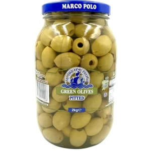 MP GREEN PITTED OLIVES 2kg x 6