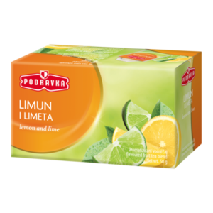 PODRAVKA LEMON & LIME TEA 50g x 20